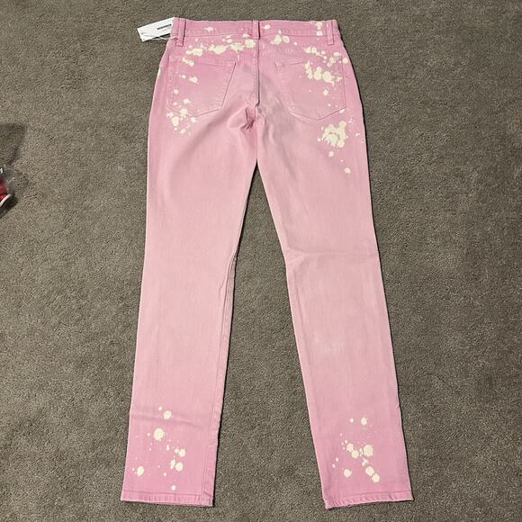 Cotton Citizen Men 32 Splash Straight Fit Jeans‎ Cotton Blend Light Pink NWT - Picture 2 of 9